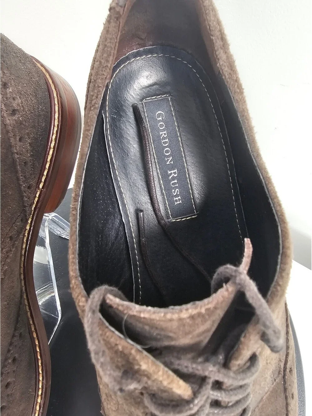 Gordon Rush Brown Suede Wingtip Dress Shoes